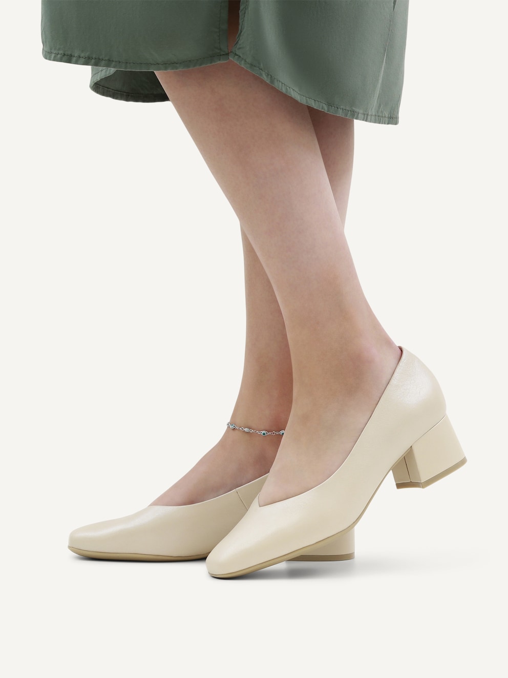 Caprice, Escarpin en cuir - beige CREAM PERLATO, image 2 sur 6