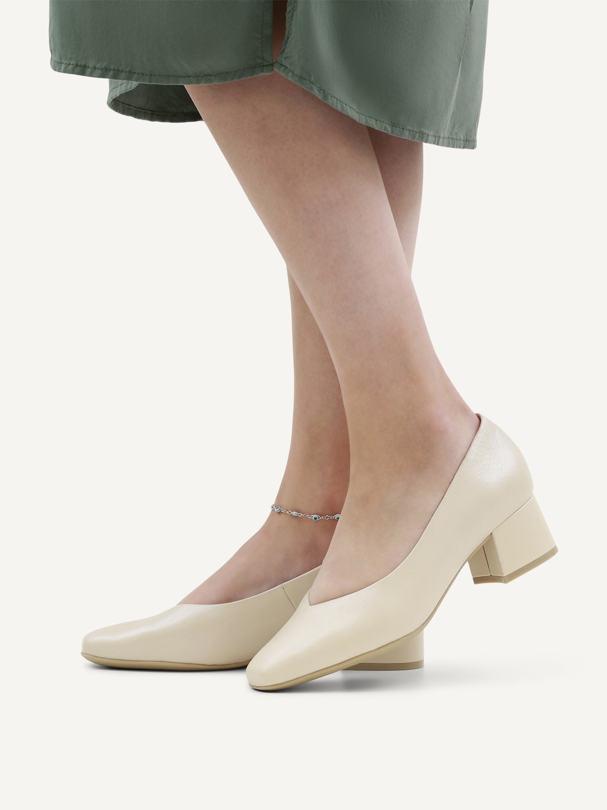 Caprice, Escarpin en cuir - beige CREAM PERLATO, image 2 sur 6