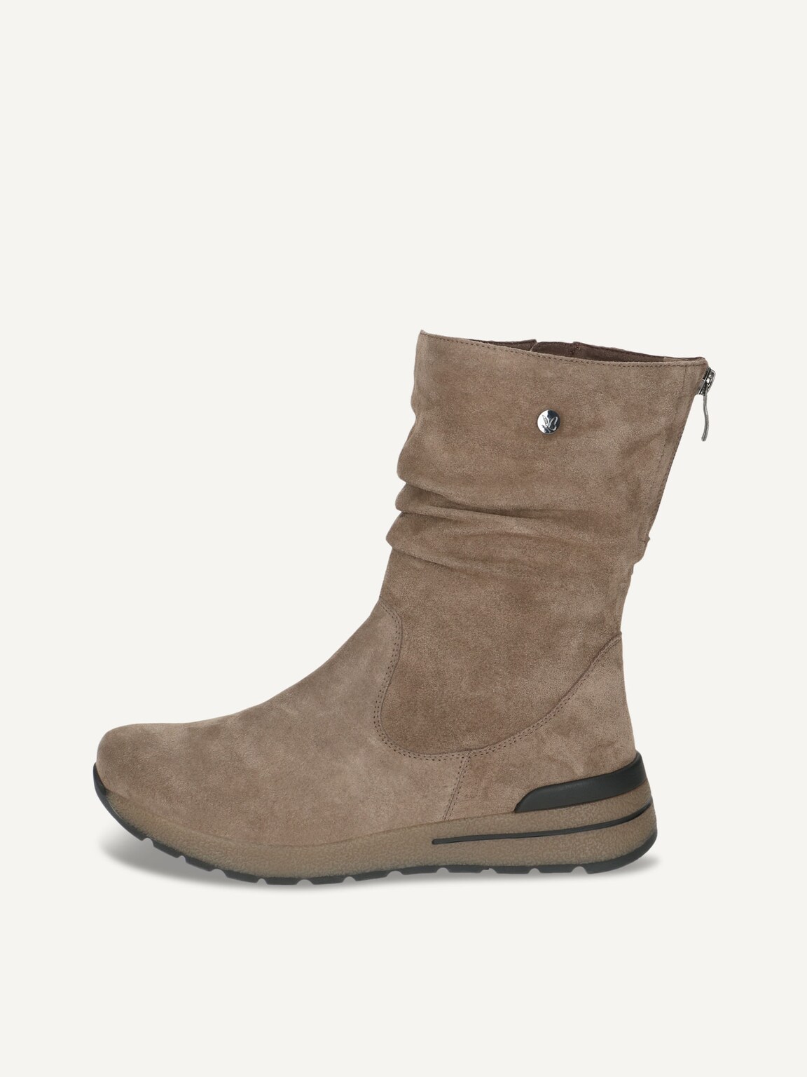 Caprice, Leather Bootie - brown TAUPE SUEDE, image 2 of 5