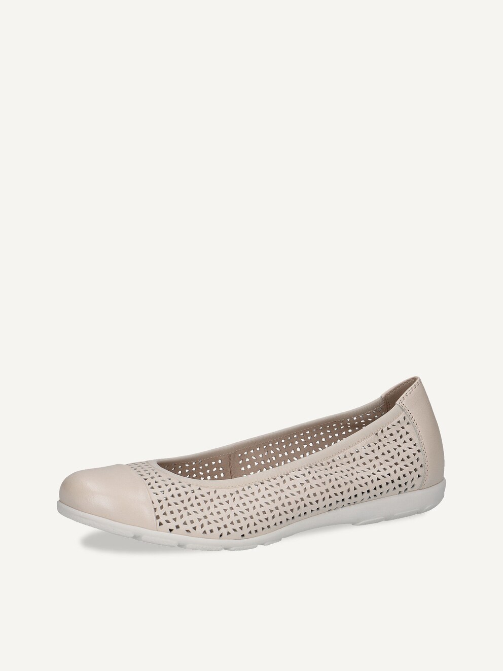 Caprice, Leather Ballerina - beige CREAM PERLATO, image 1 of 6
