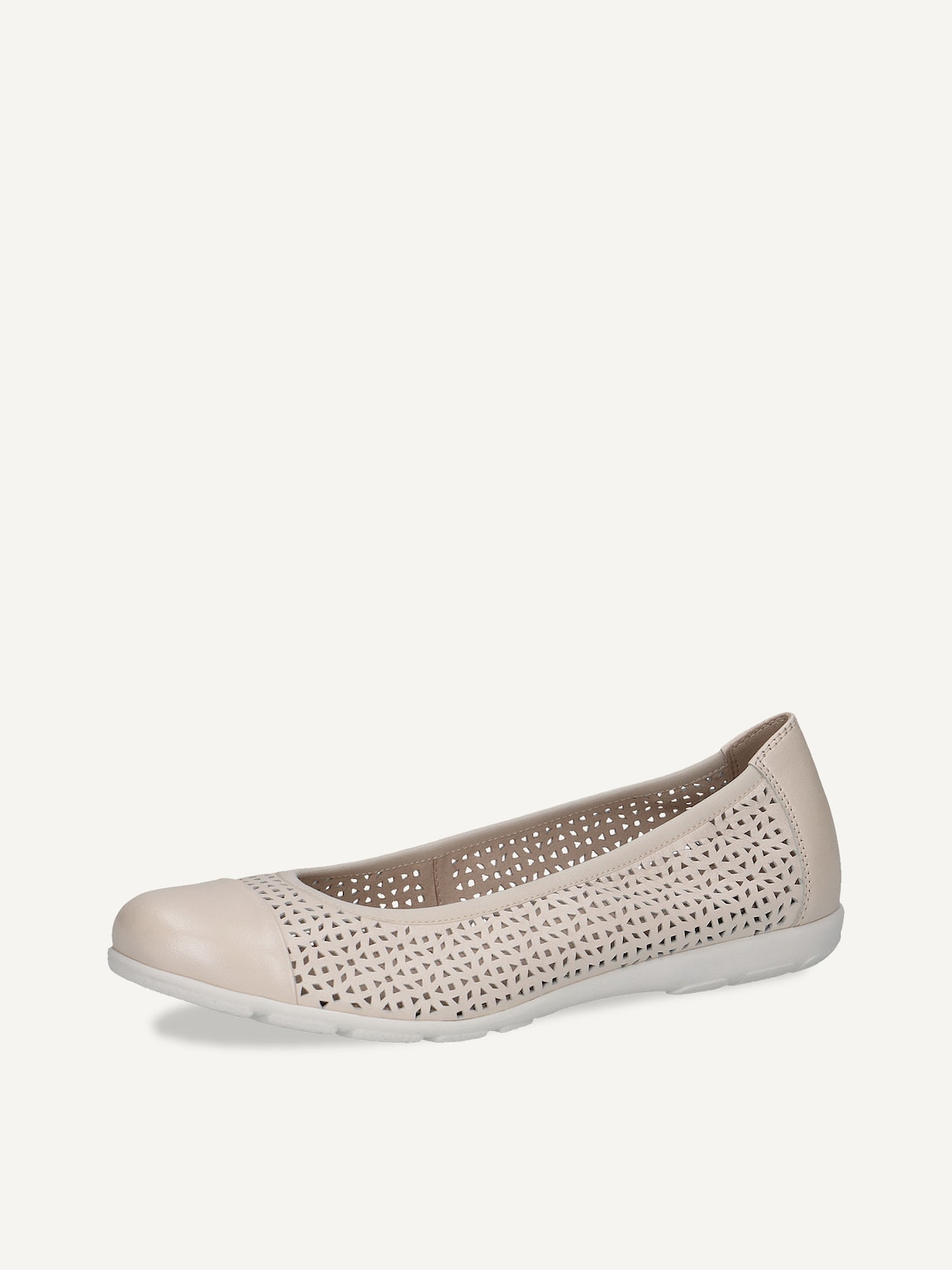 Caprice, Leather Ballerina - beige CREAM PERLATO, image 1 of 6