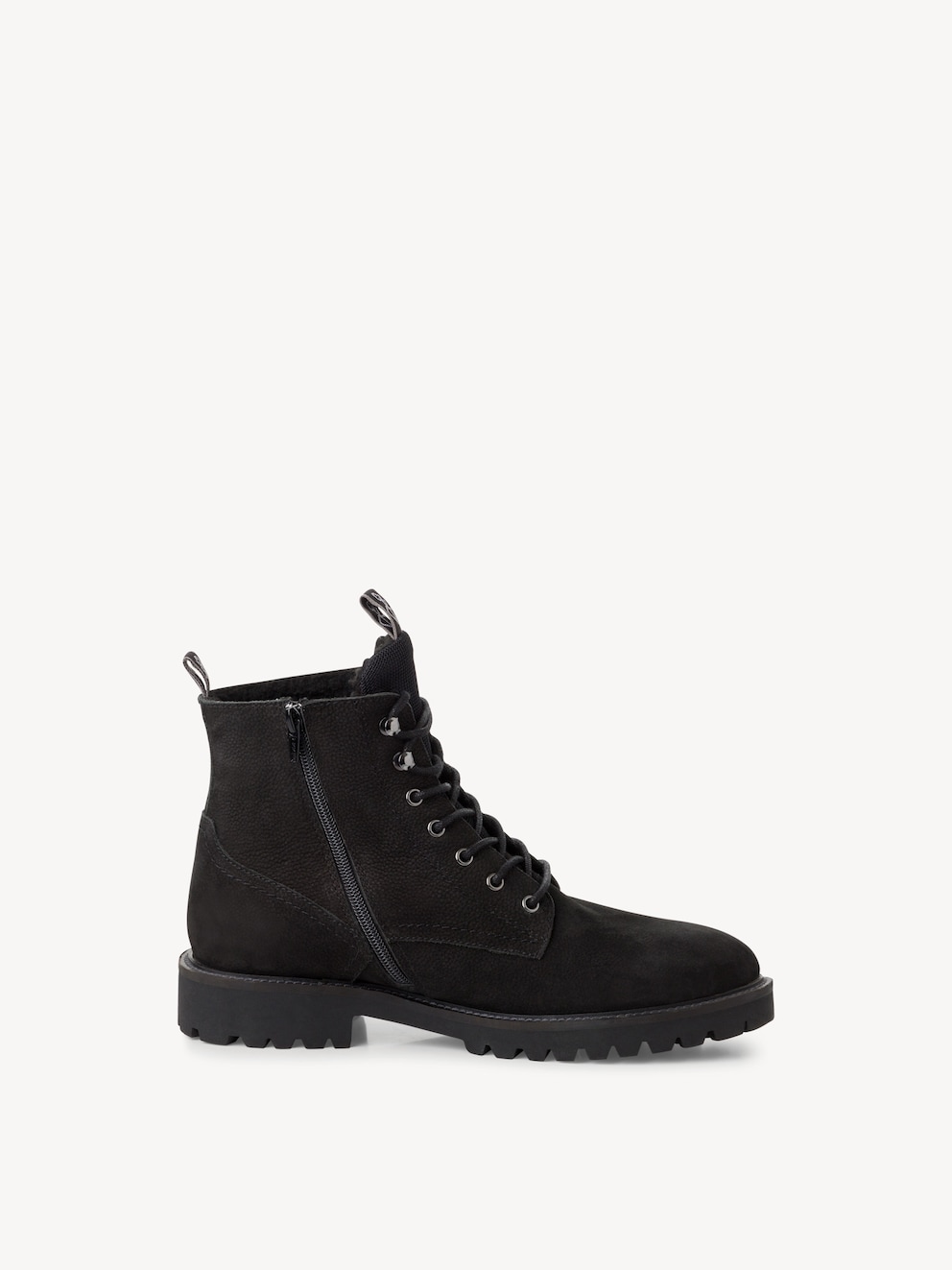 Marco Tozzi, Leren Enkellaarsje - zwart warme voering BLACK NUBUCK, afbeelding 6 van 6