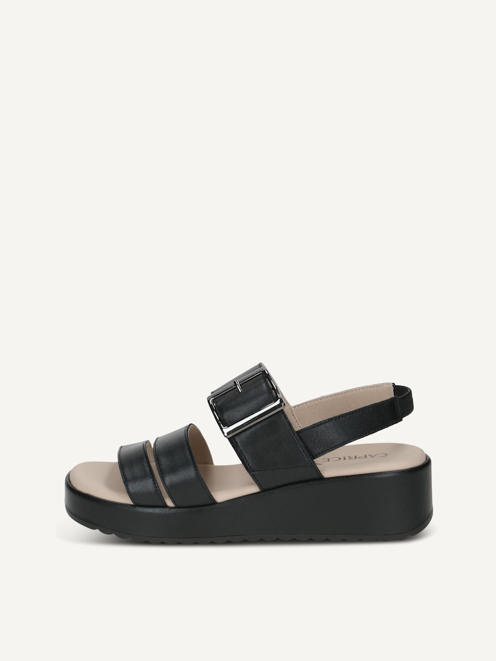 Caprice, Sandale en cuir - noir BLACK NAPPA