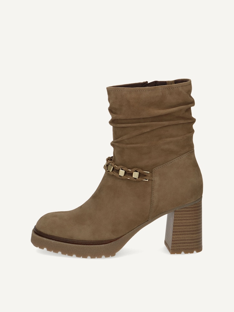 Caprice, Leather Bootie - khaki OLIVE SUEDE, image 3 of 6