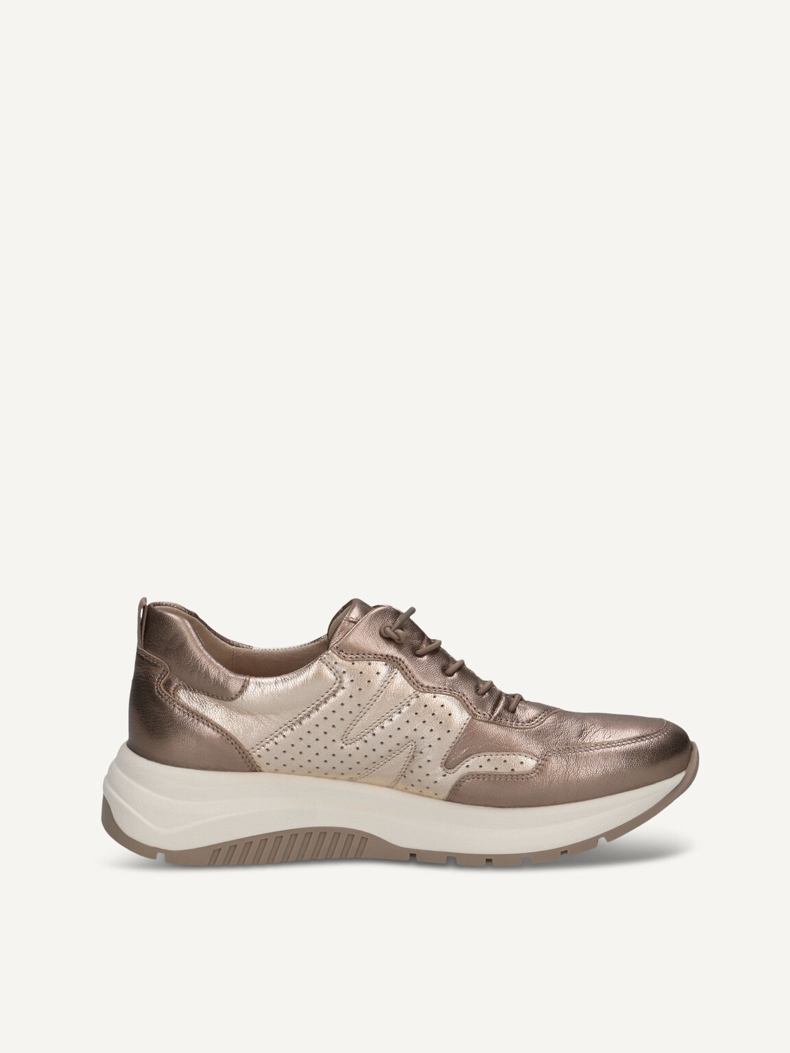 Caprice, Leather Sneaker - brown TAUPE MET.COMB, image 3 of 5