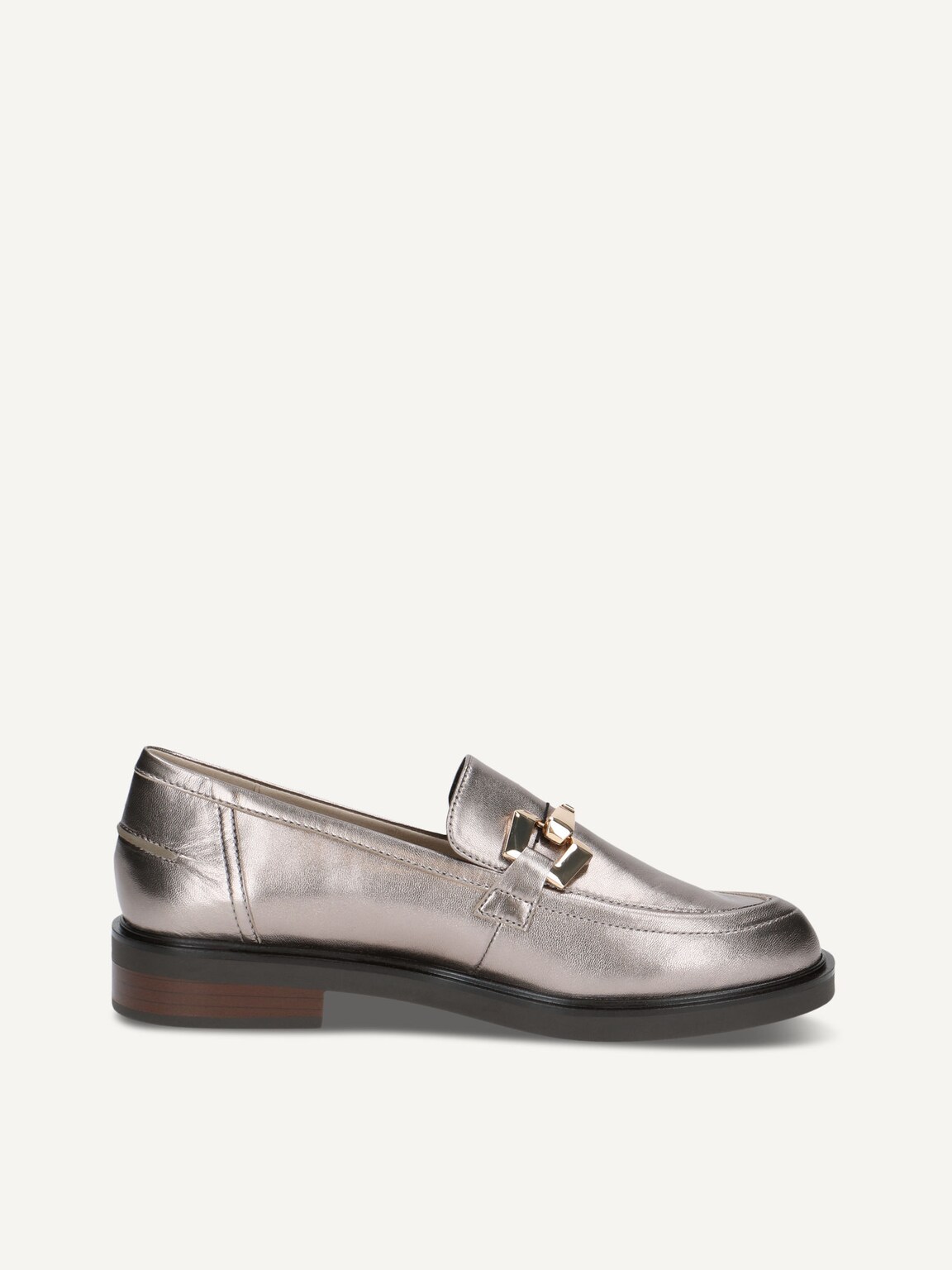 Caprice, Leather Slipper - metallic PLATIN METAL., image 3 of 5