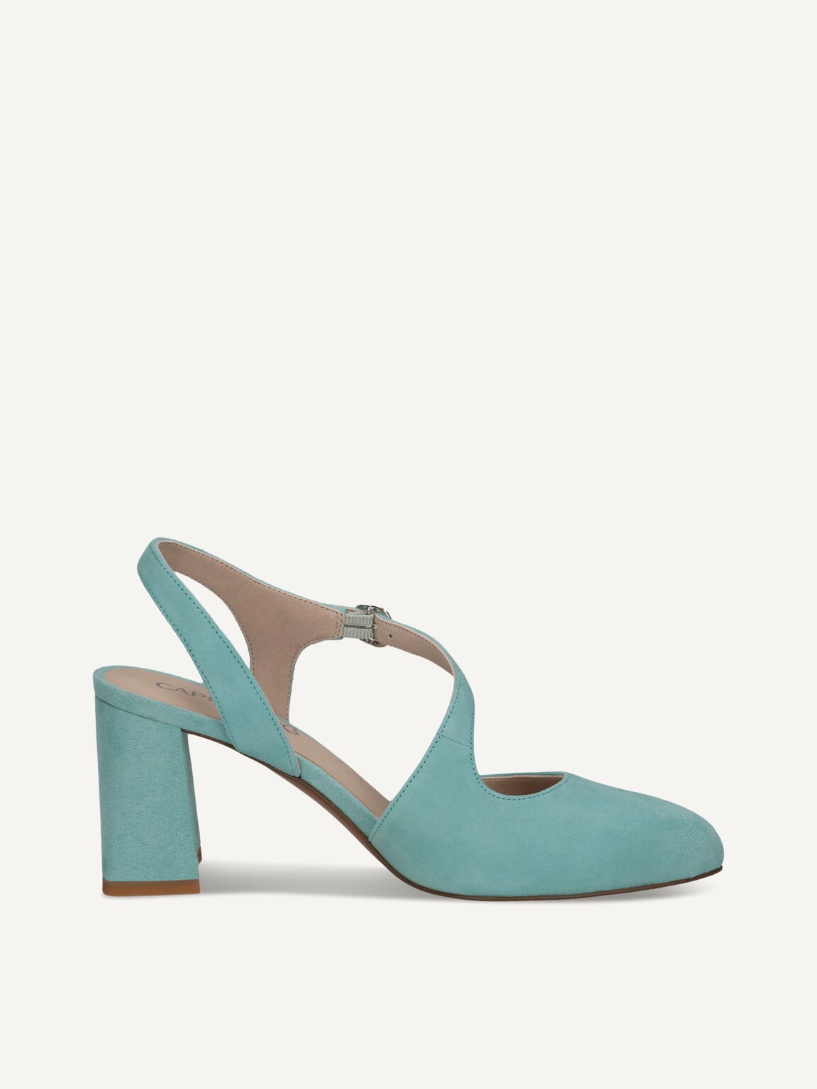 Caprice, Leather sling pumps - blue TURQUOISE SUED, image 3 of 5