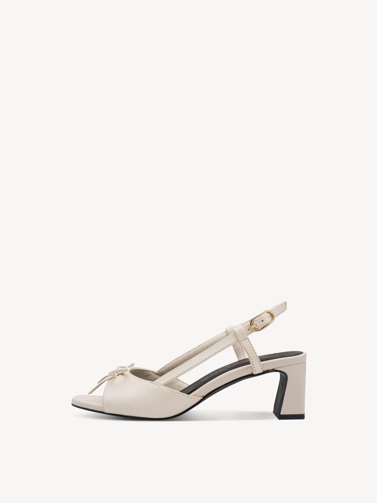 Marco Tozzi, Leather Heeled sandal - beige CREAM