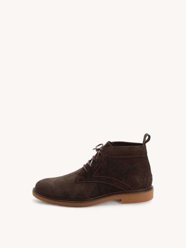 Marco Tozzi, Leather Bootie - brown DK.BROWN