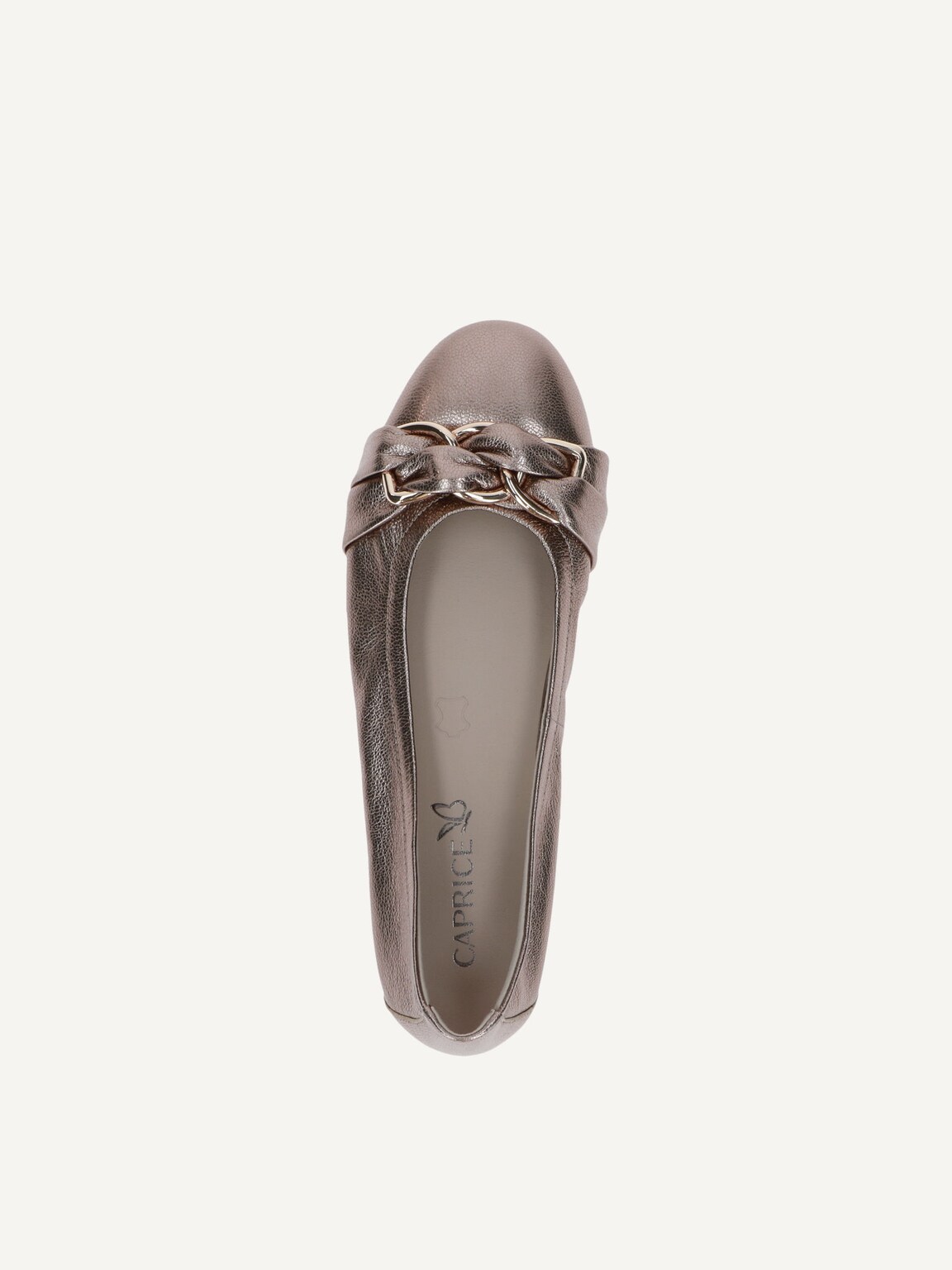 Caprice, Leather Ballerina - brown TAUPE METALLIC, image 5 of 5