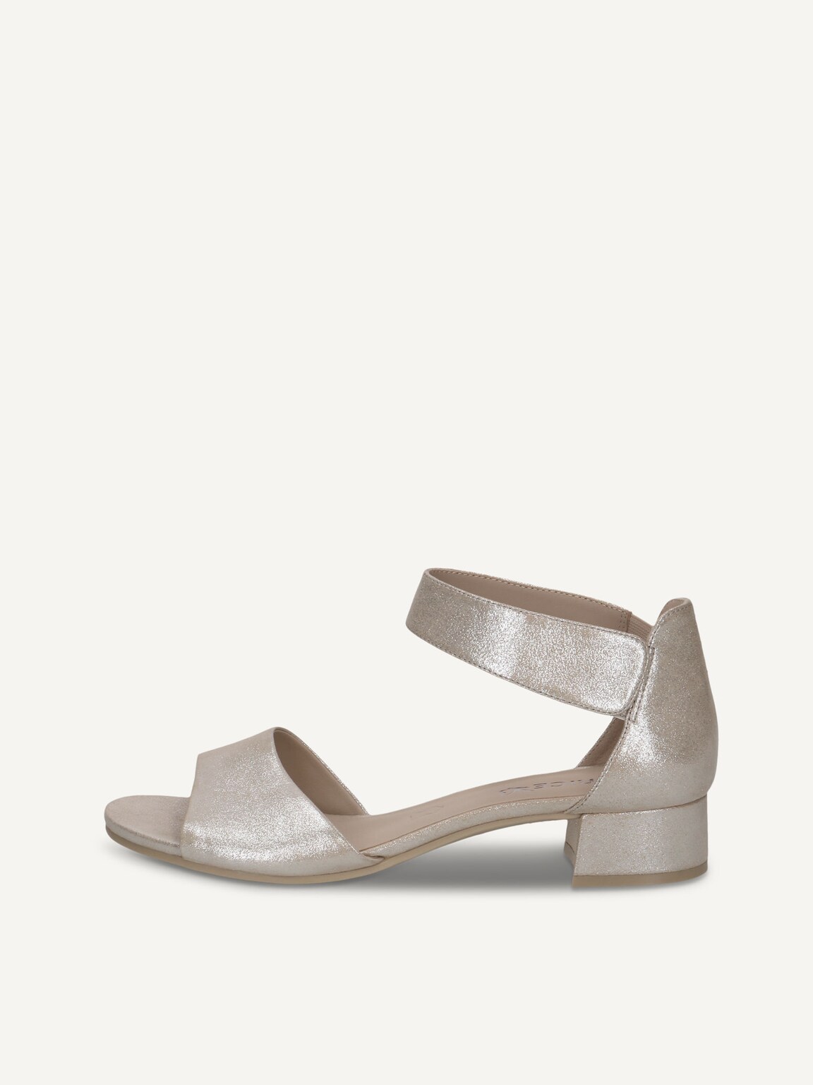 Caprice, Leather Heeled sandal - brown TAUPE METALLIC, image 2 of 5