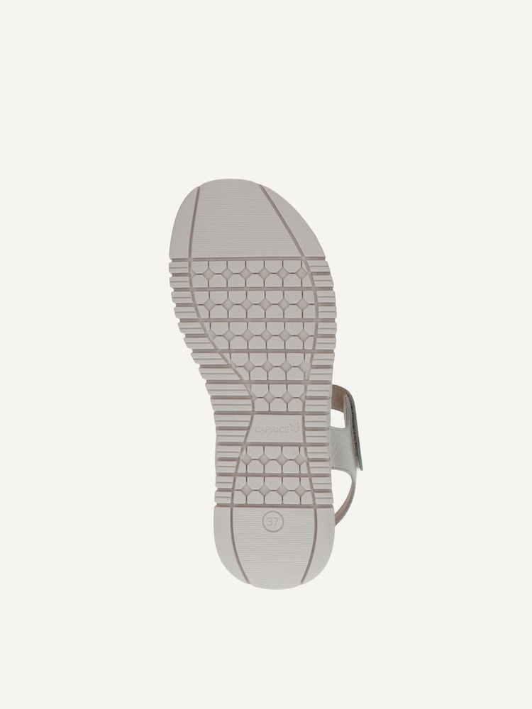 Caprice, Leather Heeled sandal - white PEARL NAPPA, image 6 of 7