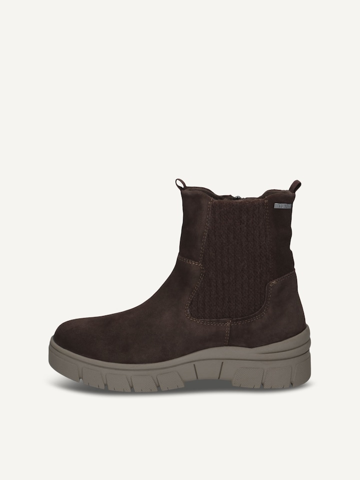 Caprice, Leather Bootie - brown DK BROWN SUEDE
