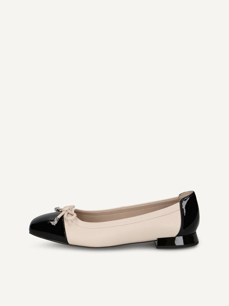 Caprice, Leather Ballerina - metallic CREAM COMB, image 3 of 6
