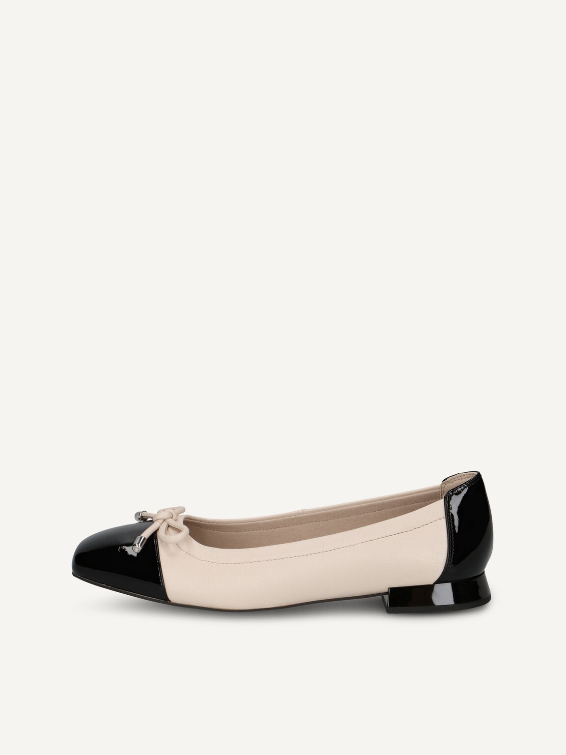 Caprice, Leather Ballerina - metallic CREAM COMB, image 3 of 6