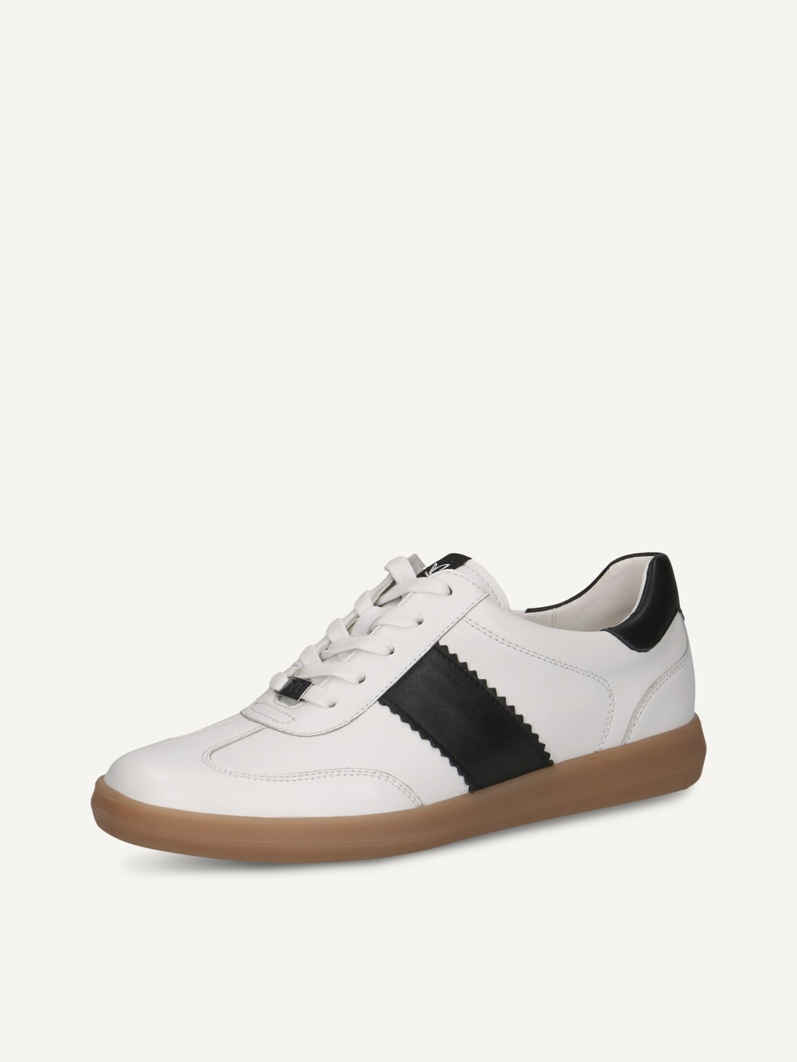 Caprice, Leather Sneaker - white WHITE/BLACK, image 1 of 6