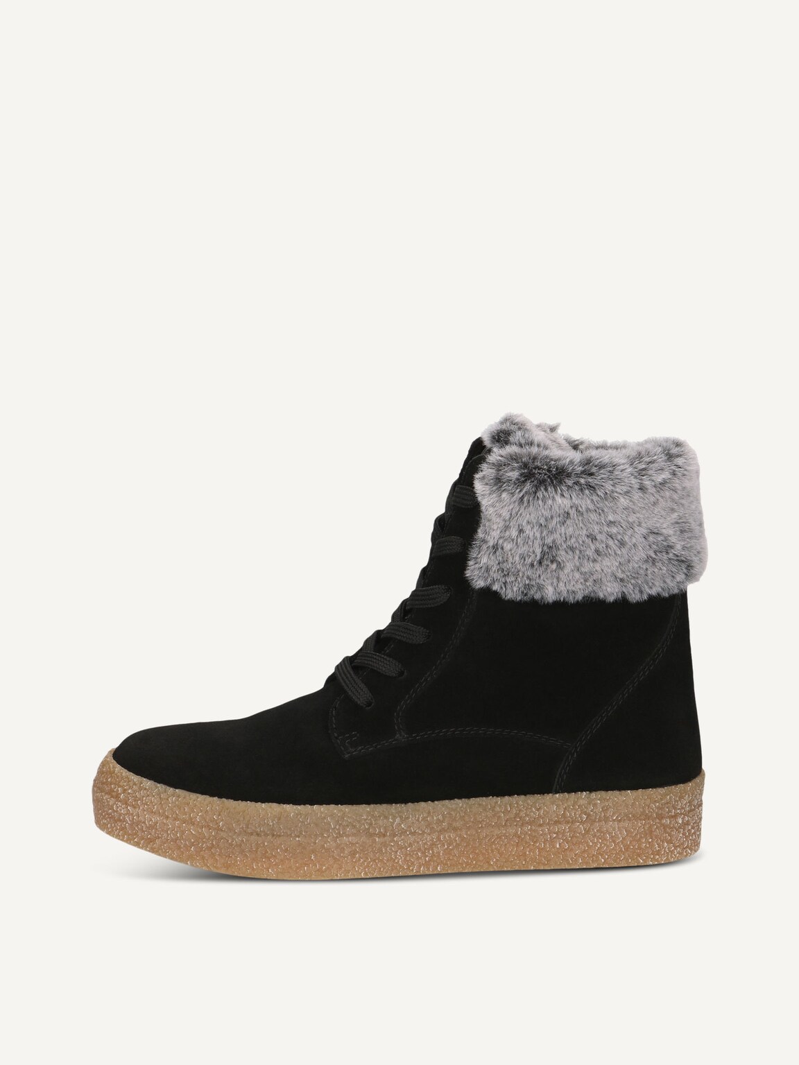 Caprice, Bootie - black warm lining BLACK SUEDE, image 2 of 5