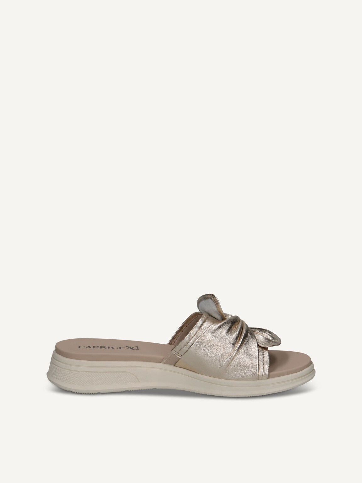 Caprice, Leather Mule - metallic LT.GOLD METAL., image 3 of 5