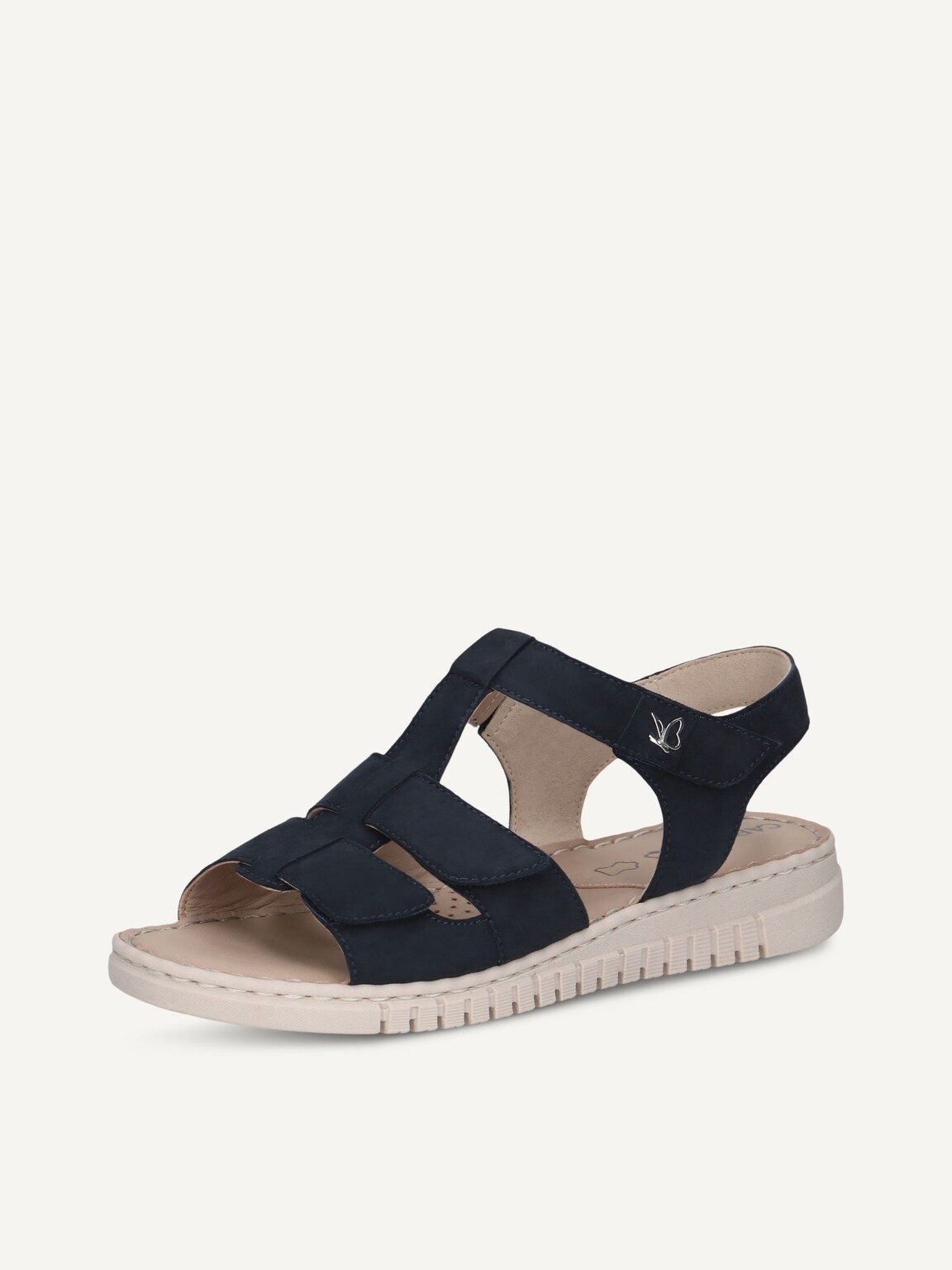 Caprice, Leather Heeled sandal - blue OCEAN SUEDE, image 1 of 5