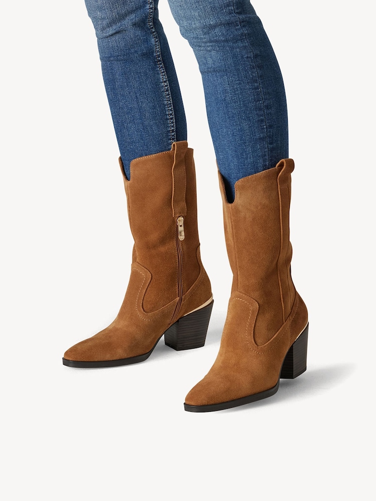 Marco Tozzi, Lederstiefelette - braun CAMEL, Bild 2 von 7