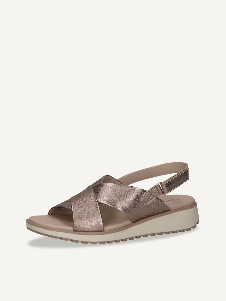 Caprice, Sandale en cuir - marron TAUPE METALLIC, image 3 sur 6