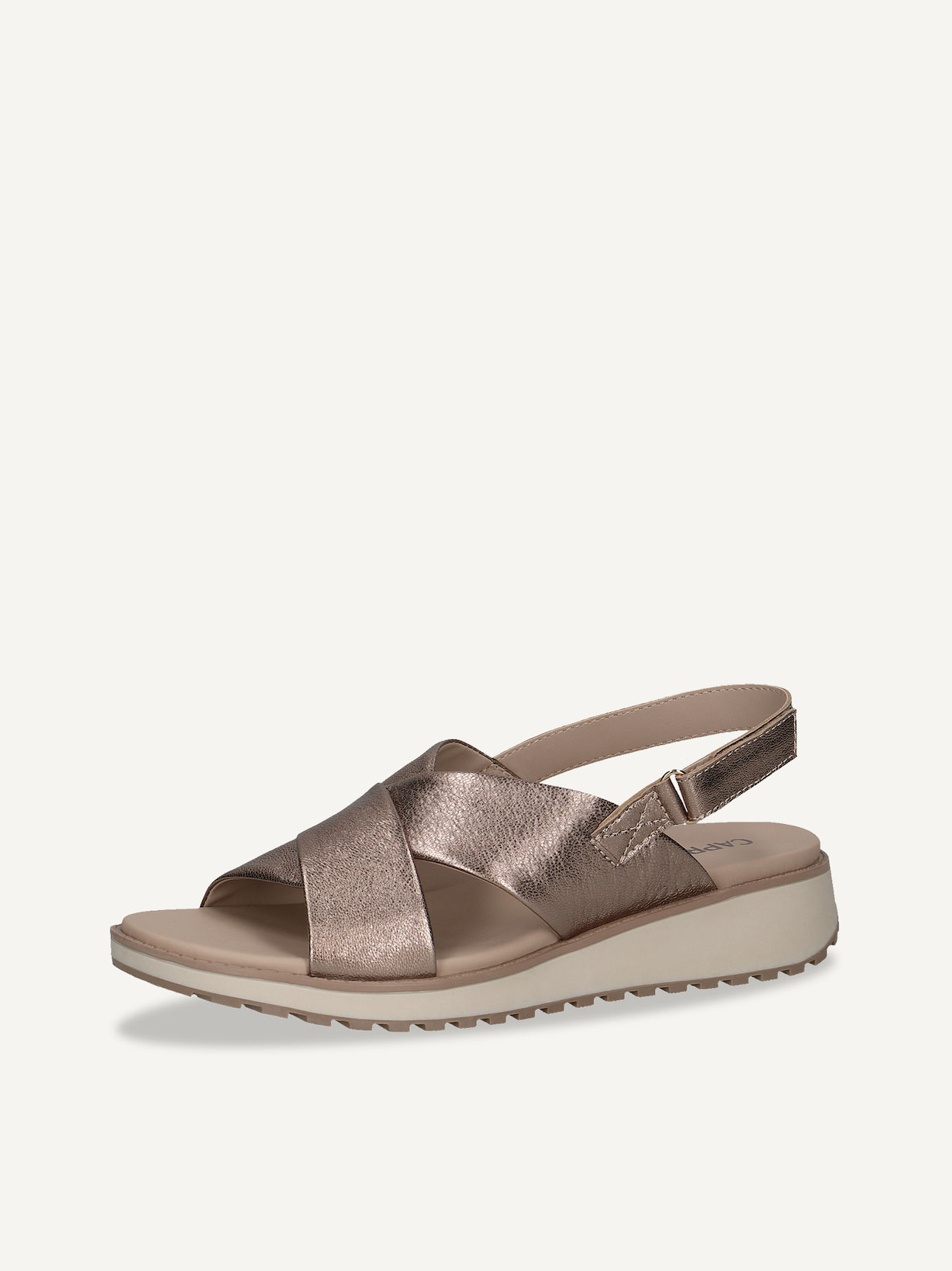 Caprice, Sandale en cuir - marron TAUPE METALLIC, image 3 sur 6