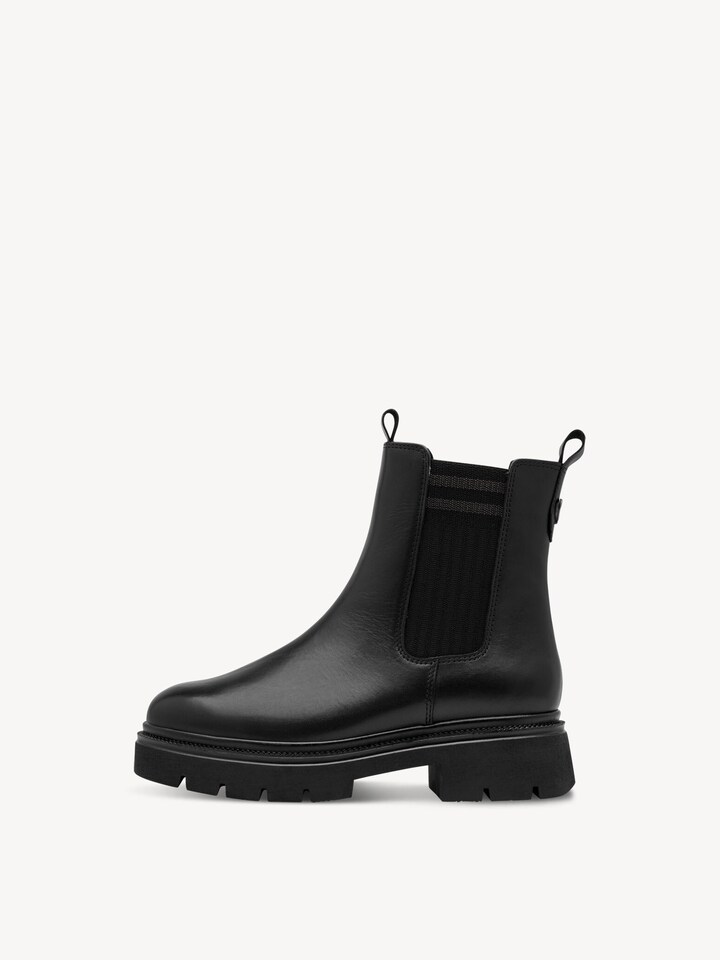 Marco Tozzi, Leder Chelsea Boot - schwarz Warmfutter BLACK