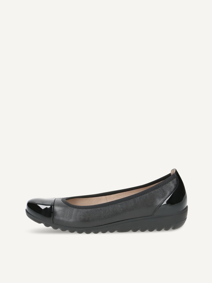 Caprice, Lederballerina - schwarz BLACK NAPPA CO
