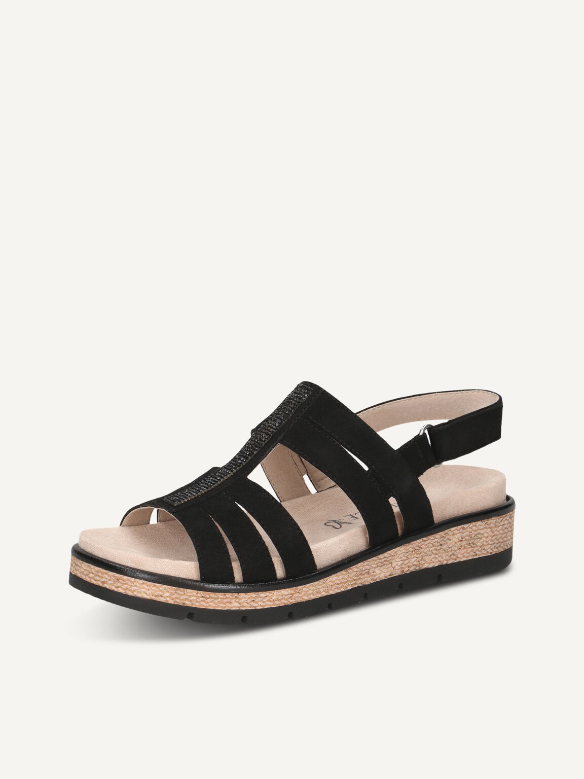 Caprice, Sandal - black BLACK SUEDE, image 1 of 5