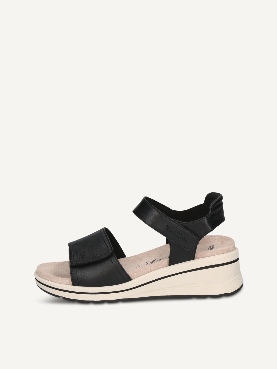 Caprice, Leather Heeled sandal - black BLACK NAPPA, image 2 of 5