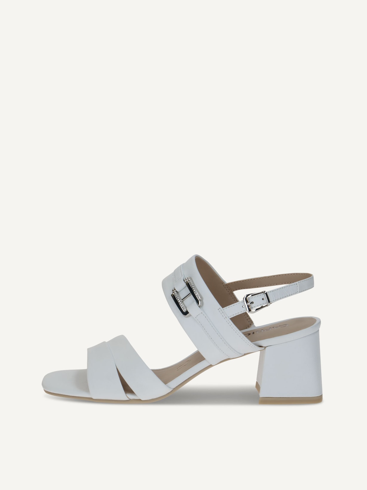 Caprice, Sandale à talon en cuir - blanc WHITE NAPPA, image 1 sur 6