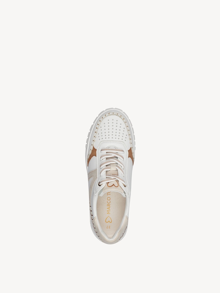 Marco Tozzi, Sneaker - bianco WHITE/DUNE, immagine 3 di 6