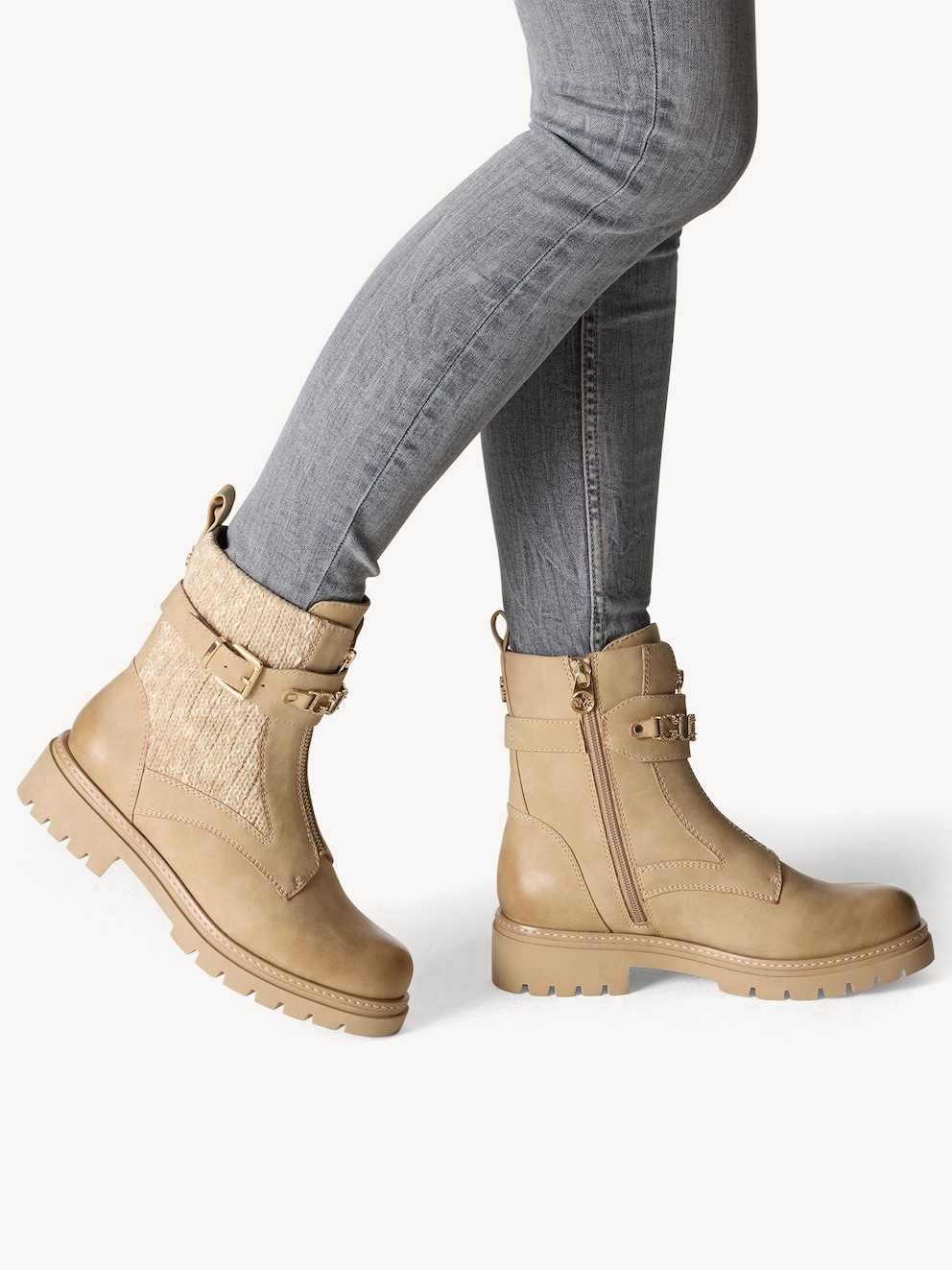 Marco Tozzi, Stivaletti - beige fodera calda BEIGE COMB, immagine 2 di 7