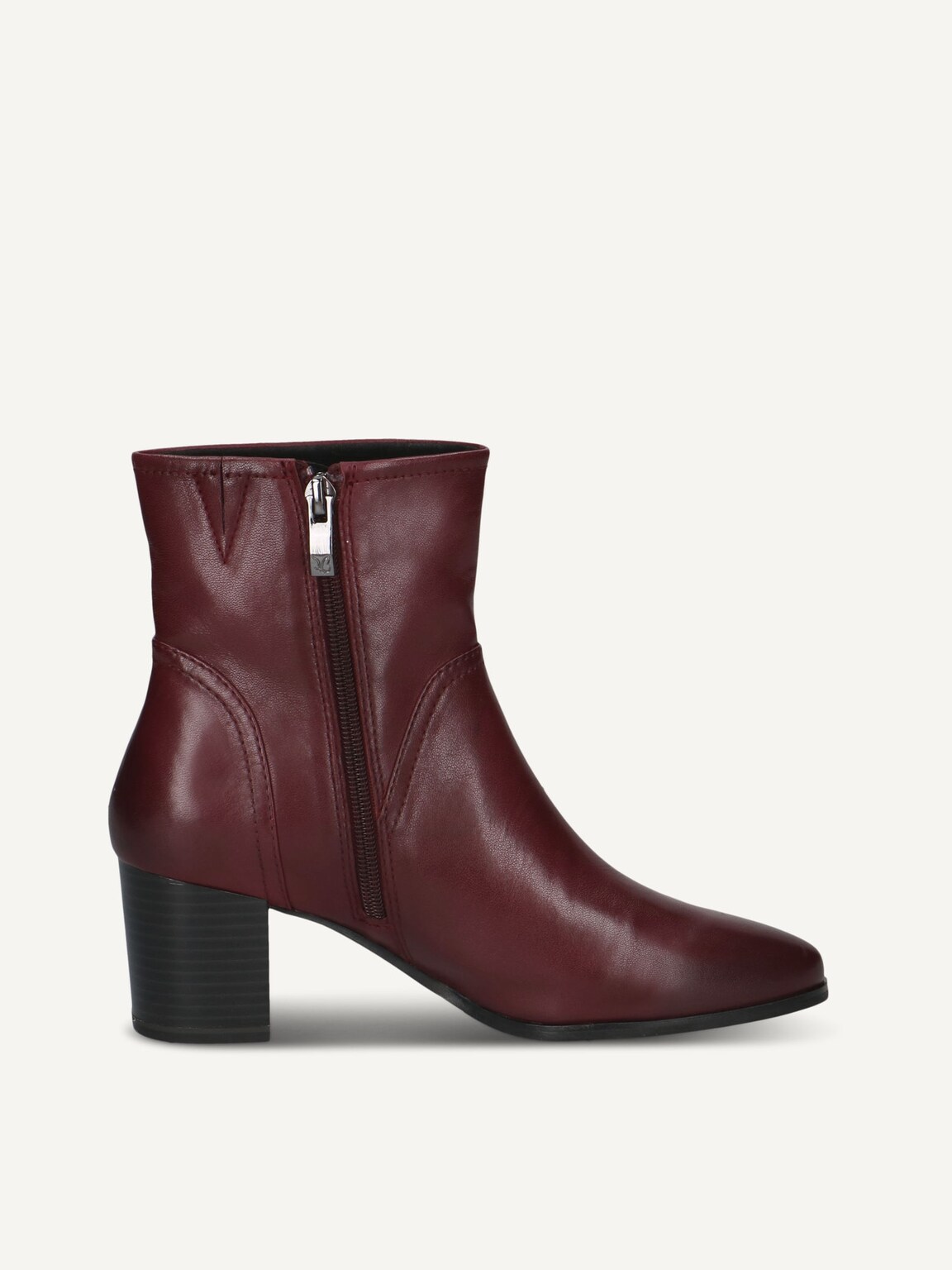 Caprice, Leather Bootie - red BORDEAUX NAPPA, image 3 of 5
