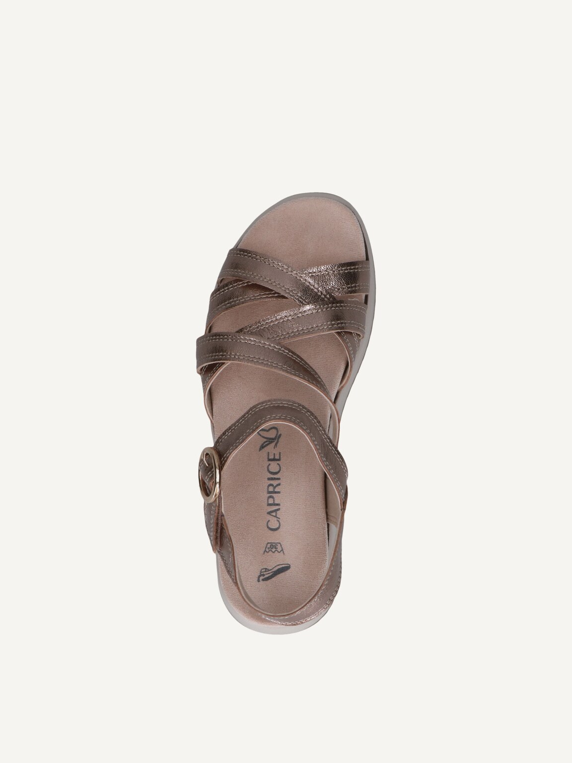 Caprice, Leather Sandal - brown TAUPE METALLIC, image 5 of 5