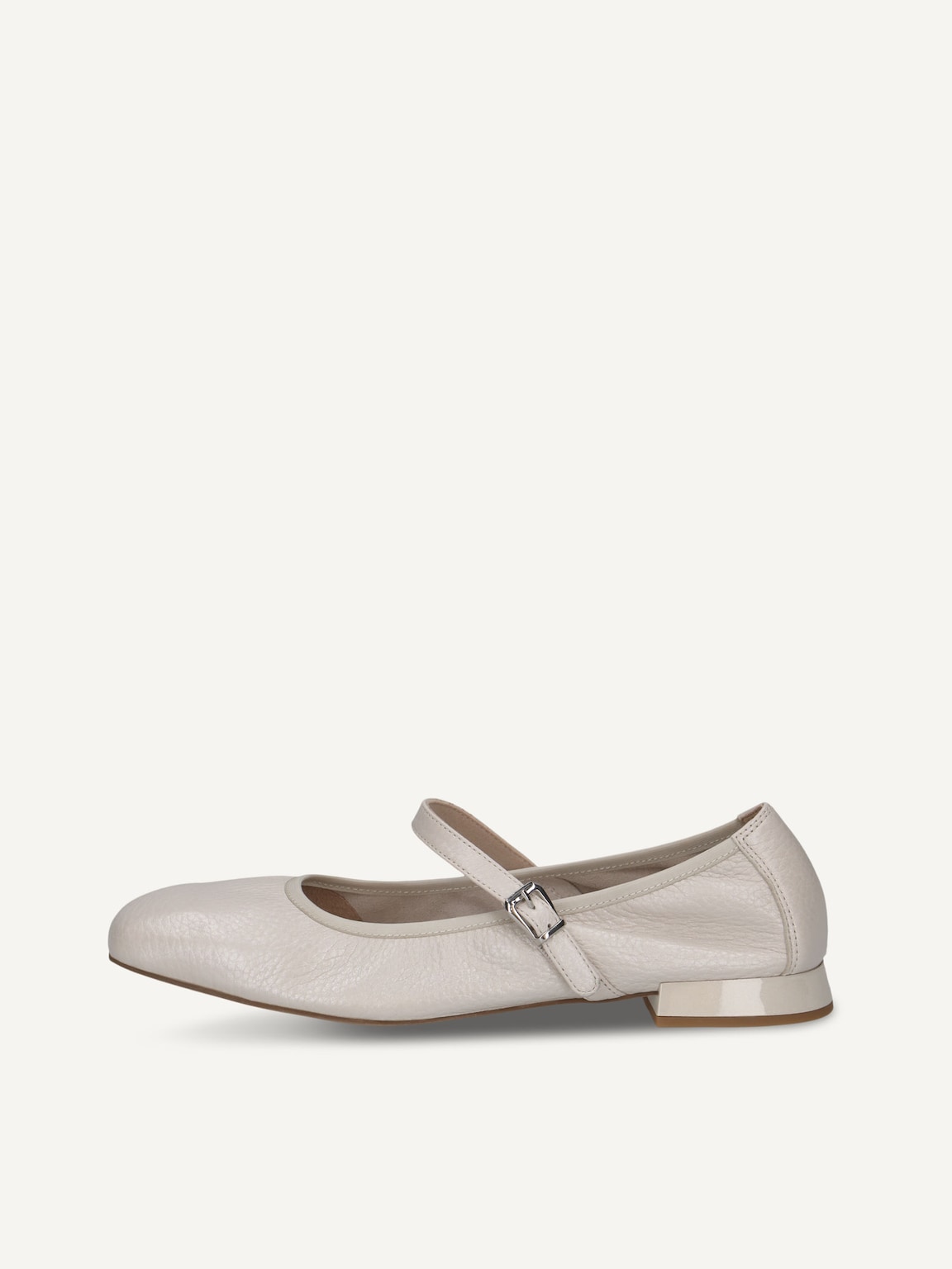 Caprice, Leather Ballerina - white PEARL PER.DEER, image 3 of 6
