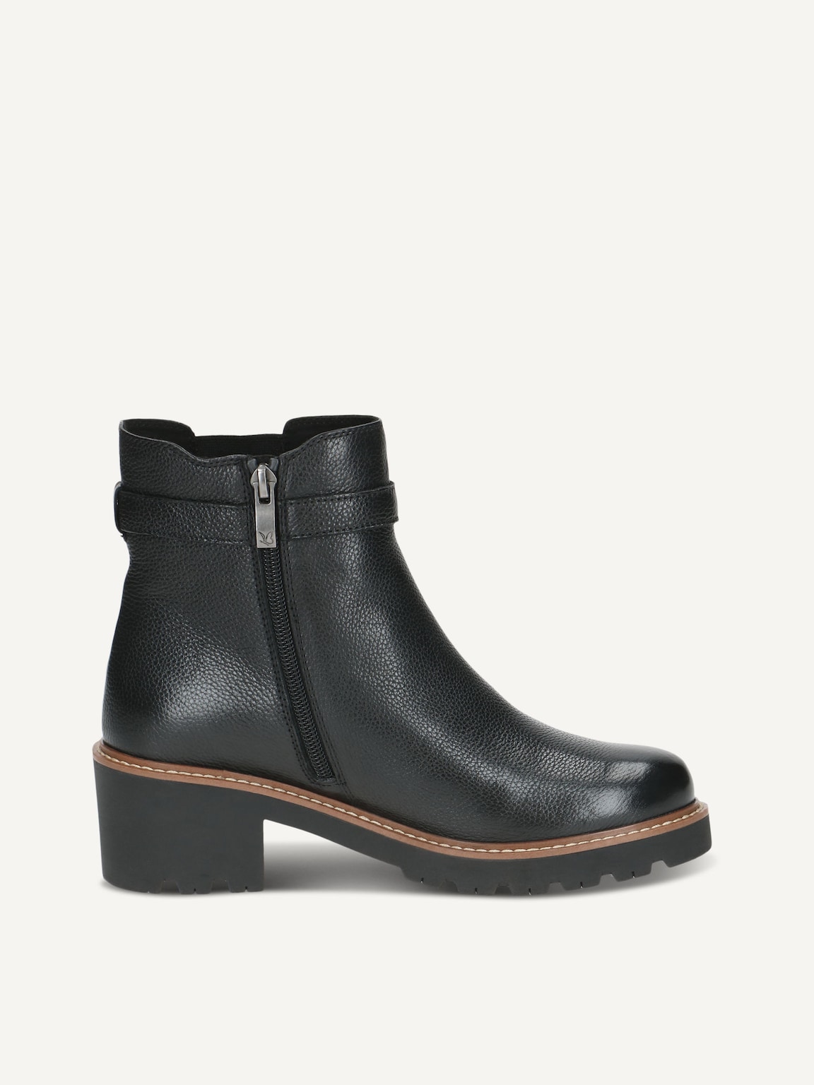 Caprice, Leather Bootie - black warm lining BLACK NAPPA, image 3 of 5