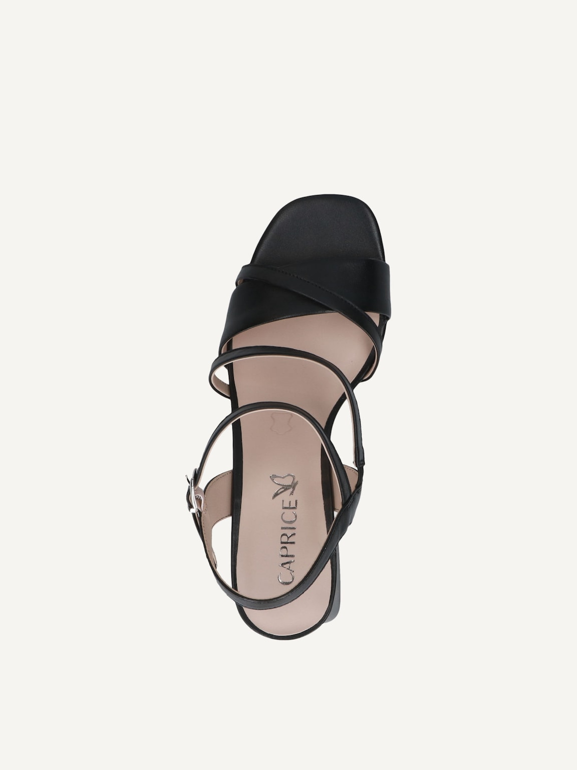 Caprice, Leather Heeled sandal - black BLACK NAPPA, image 5 of 5