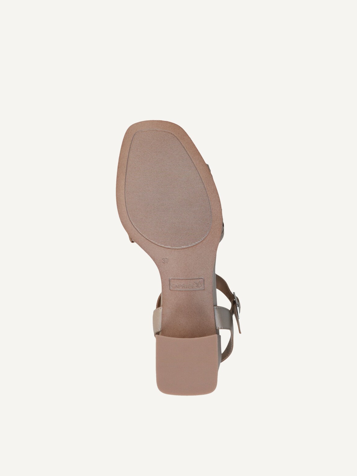 Caprice, Leather Heeled sandal - grey STONE PERLATO, image 4 of 5