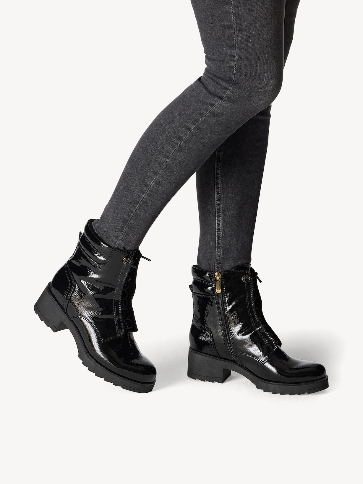 Marco Tozzi, Enkellaarsje - zwart BLACK PATENT, afbeelding 2 van 7