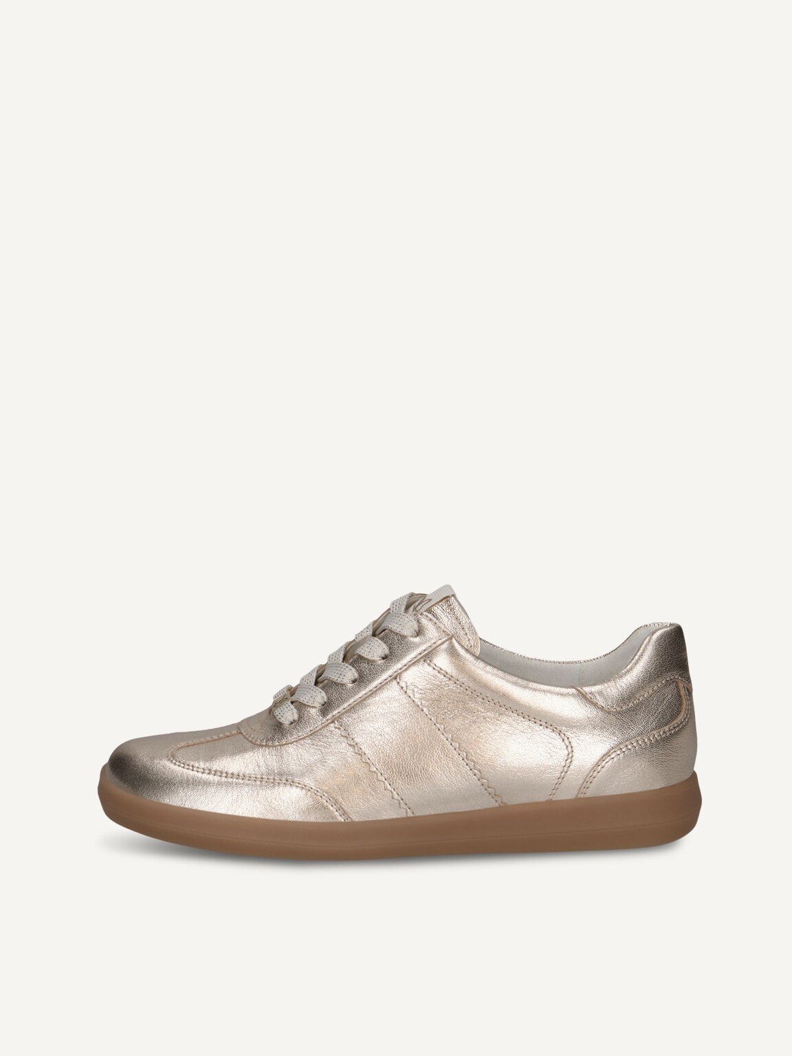 Caprice, Leather Sneaker - metallic PLATIN METAL., image 2 of 5