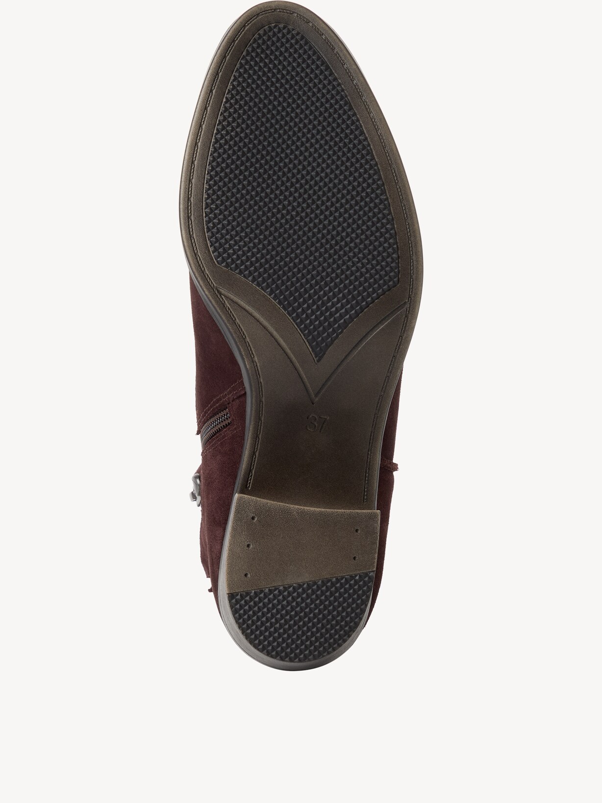 Marco Tozzi, Leather Bootie - brown MOCCA SUEDE, image 3 of 6