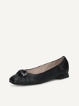 Not selected, Caprice, Leather Ballerina - black BLACK NAPPA