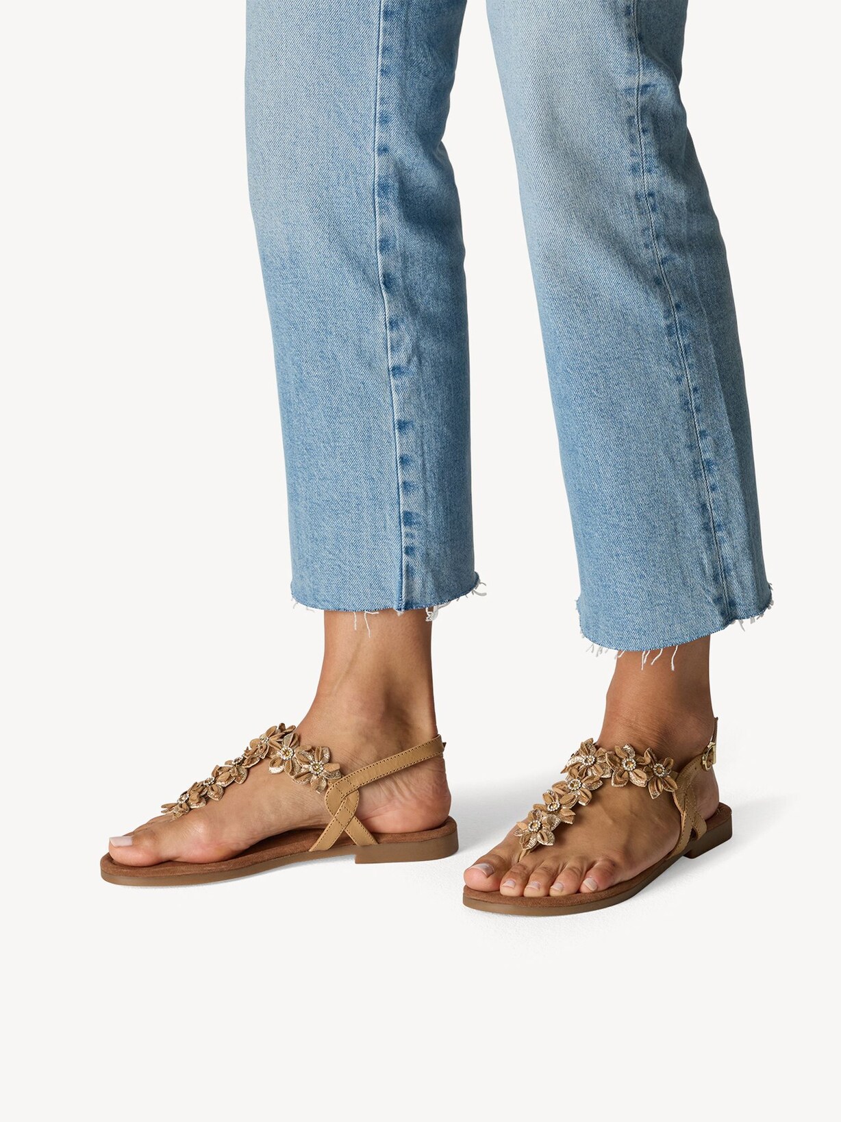 Marco Tozzi, Leather Sandal - beige TAUPE COMB, image 2 of 7