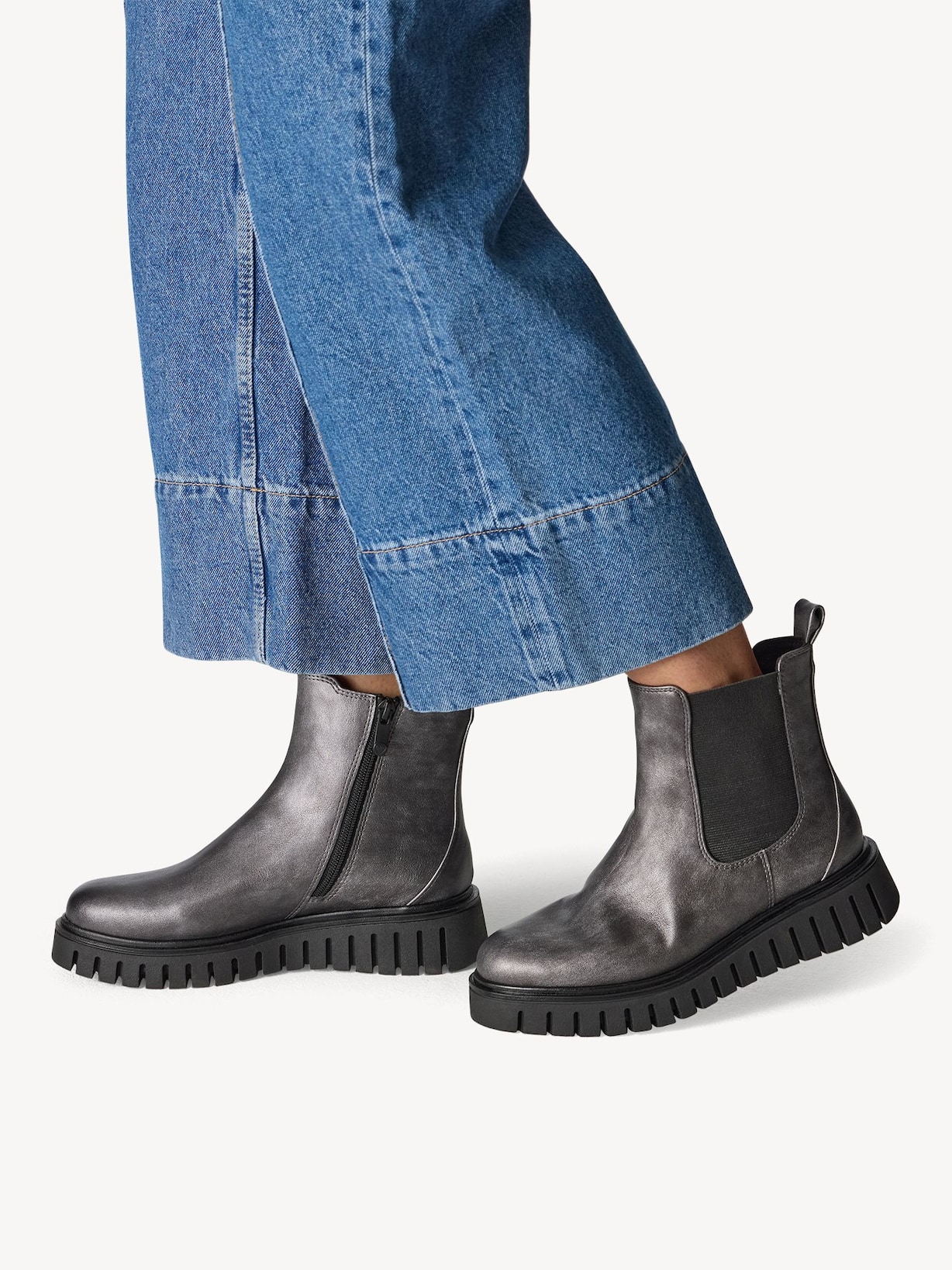 Marco Tozzi, Chelseaboot - metallic PEWTER, afbeelding 2 van 7