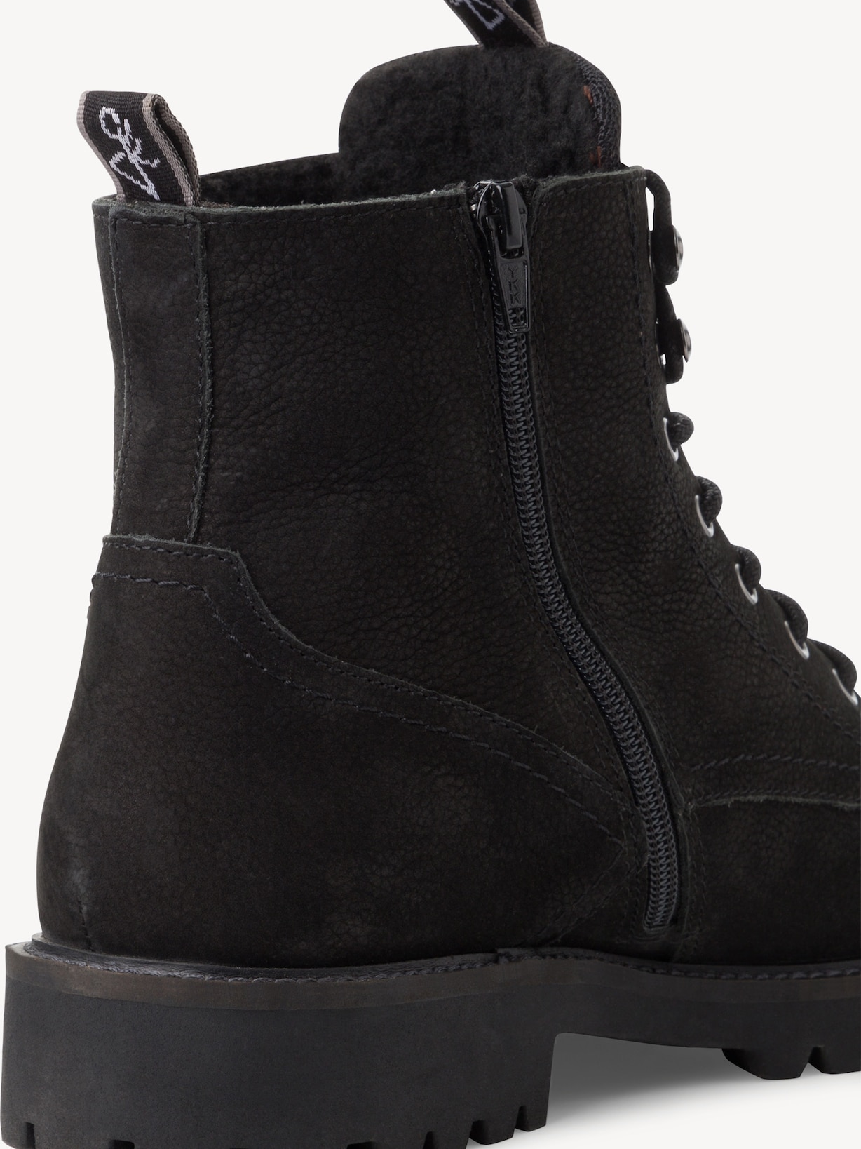 Marco Tozzi, Leren Enkellaarsje - zwart warme voering BLACK NUBUCK, afbeelding 4 van 6