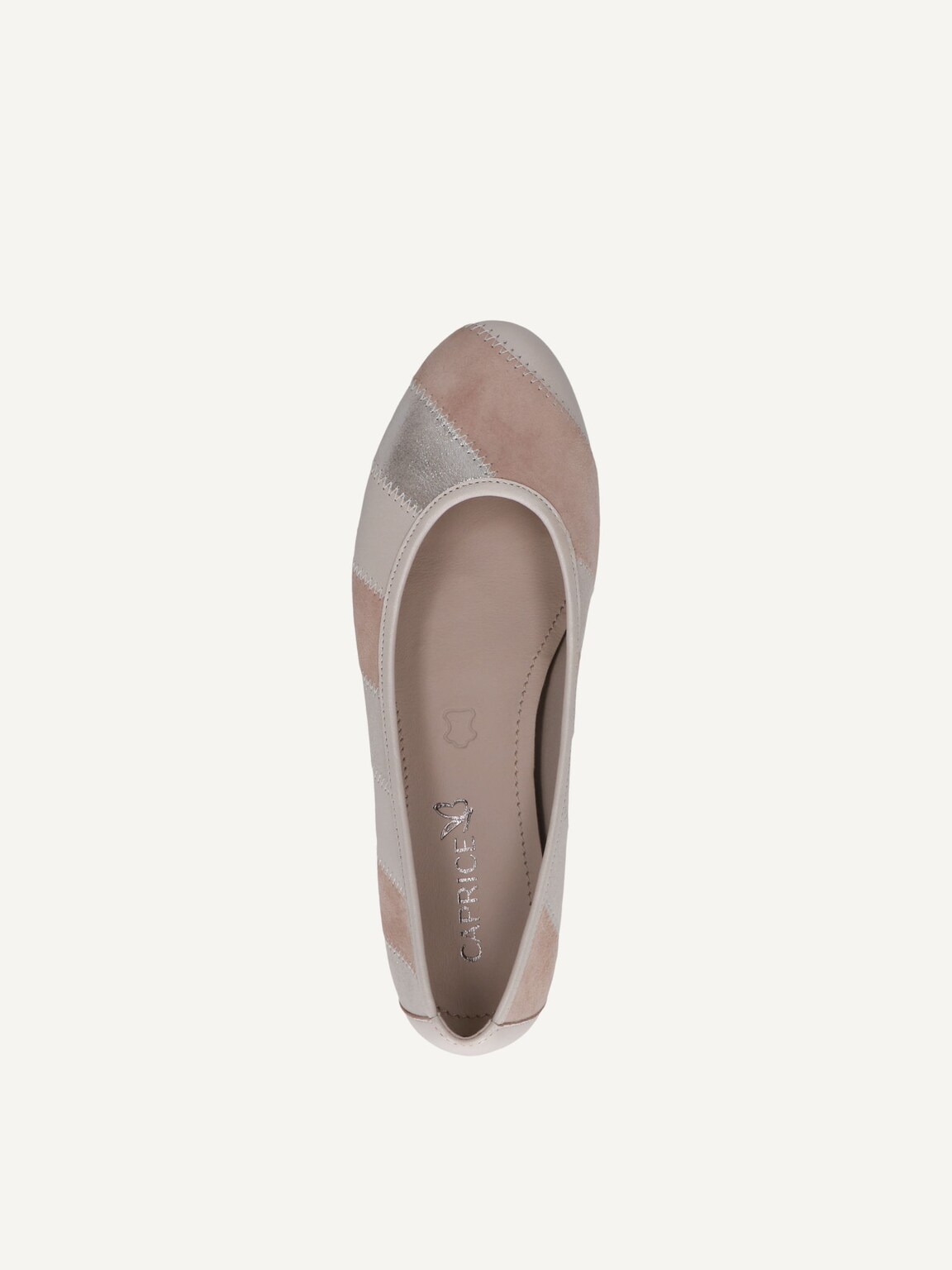 Caprice, Leather Ballerina - brown TAUPE MET.COMB, image 6 of 6