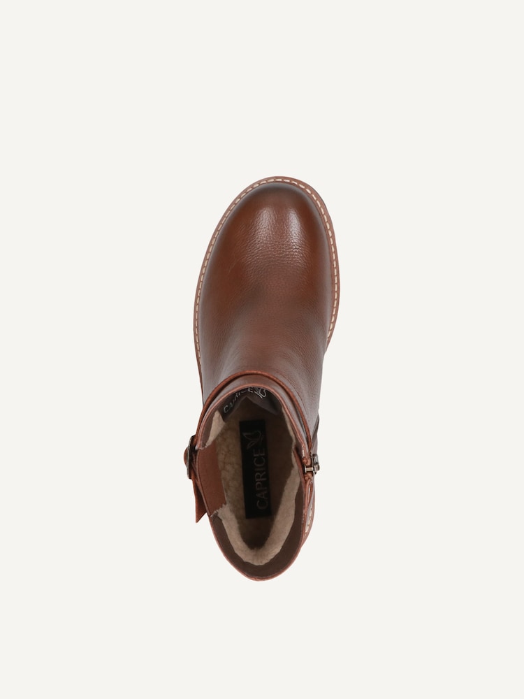 Caprice, Bottine en cuir - marron doublure chaude COGNAC NAPPA, image 4 sur 5