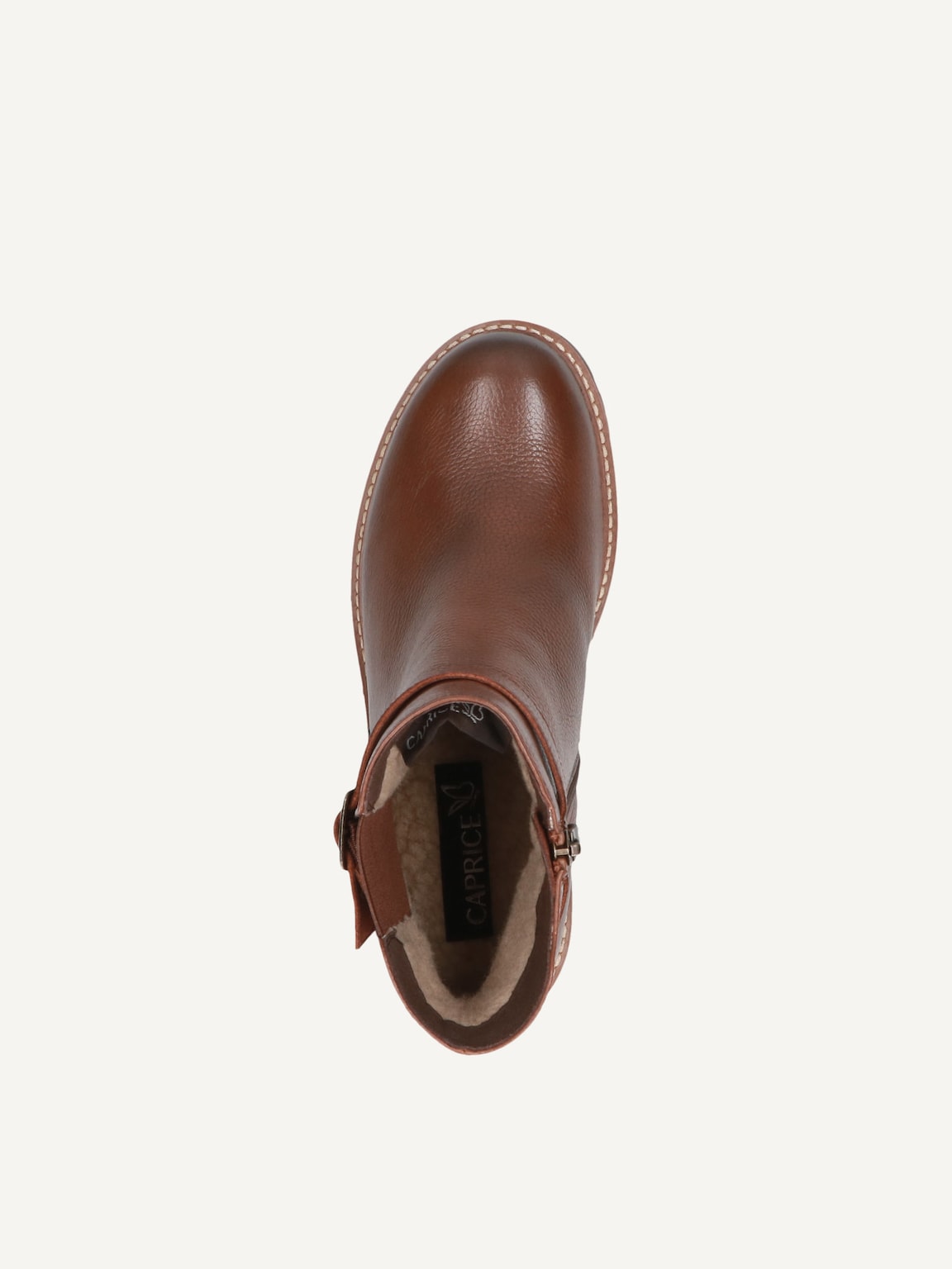 Caprice, Leather Bootie - brown warm lining COGNAC NAPPA, image 5 of 5