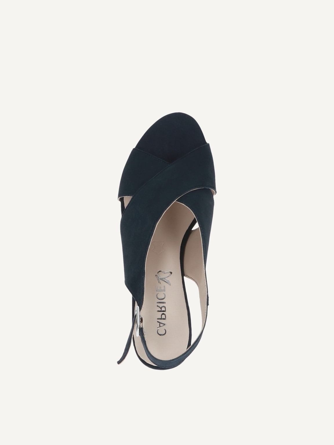 Caprice, Leather Heeled sandal - blue OCEAN SUEDE, image 5 of 5